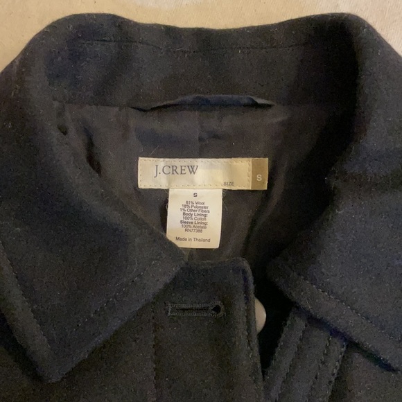 J. Crew Black Wool Blend Coat - Picture 2 of 8
